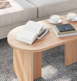 VidaXL Salontafel Naturel 80 x 39,5 x 35 cm Massief grenenhout