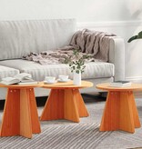 VidaXL Salontafel 3 pcs Wasbruin