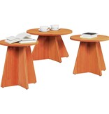 VidaXL Salontafel 3 pcs Wasbruin