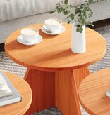 VidaXL Salontafel 3 pcs Wasbruin