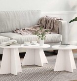 VidaXL Salontafel 3 pcs Wit