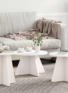 VidaXL Salontafel 3 pcs Wit