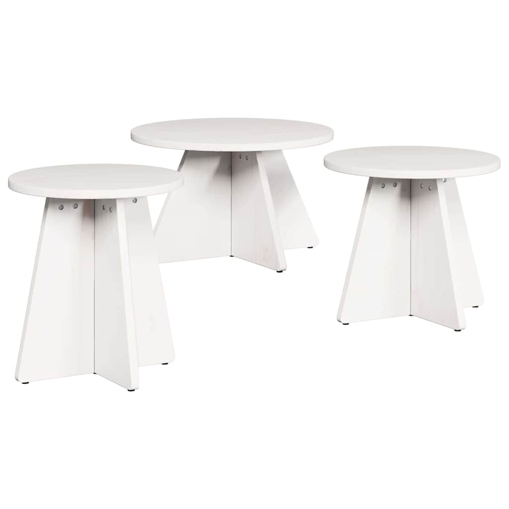 VidaXL Salontafel 3 pcs Wit