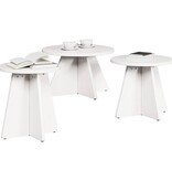VidaXL Salontafel 3 pcs Wit