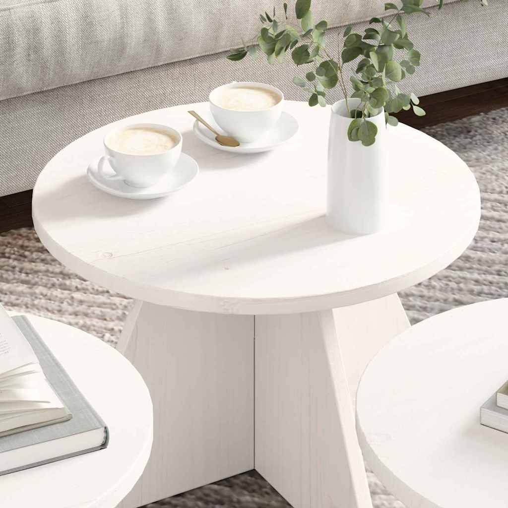 VidaXL Salontafel 3 pcs Wit