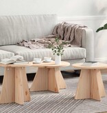 VidaXL Salontafel 3 pcs Naturel
