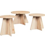 VidaXL Salontafel 3 pcs Naturel