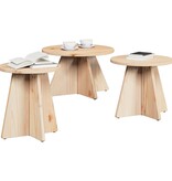 VidaXL Salontafel 3 pcs Naturel