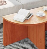 VidaXL Salontafel 2 pcs Wasbruin Massief grenenhout