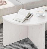 VidaXL Salontafel 2 pcs Wit Massief grenenhout