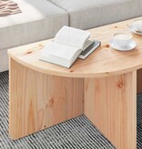 VidaXL Salontafel 2 pcs Naturel Massief grenenhout