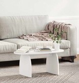 VidaXL Salontafel Wit 80 x 40 x 35 cm Massief grenenhout