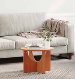 VidaXL Salontafel Wasbruin 50 x 50 x 35 cm Massief grenenhout