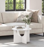 VidaXL Salontafel Wit 50 x 50 x 35 cm Massief grenenhout