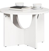 VidaXL Salontafel Wit 50 x 50 x 35 cm Massief grenenhout