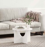 VidaXL Salontafel Wit 50 x 50 x 35 cm Massief grenenhout