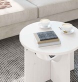 VidaXL Salontafel Wit 50 x 50 x 35 cm Massief grenenhout