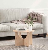 VidaXL Salontafel Naturel 50 x 50 x 35 cm Massief grenenhout