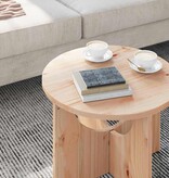 VidaXL Salontafel Naturel 50 x 50 x 35 cm Massief grenenhout