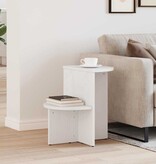 VidaXL Salontafel Wit 50 x 40 x 50 cm Massief grenenhout