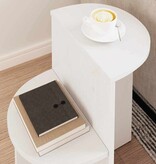 VidaXL Salontafel Wit 50 x 40 x 50 cm Massief grenenhout