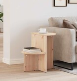 VidaXL Salontafel Naturel 50 x 40 x 50 cm Massief grenenhout