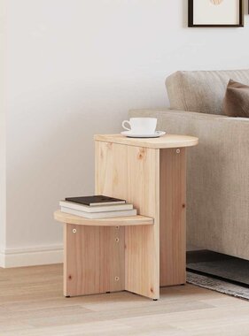 VidaXL Salontafel Naturel 50 x 40 x 50 cm Massief grenenhout