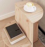 VidaXL Salontafel Naturel 50 x 40 x 50 cm Massief grenenhout