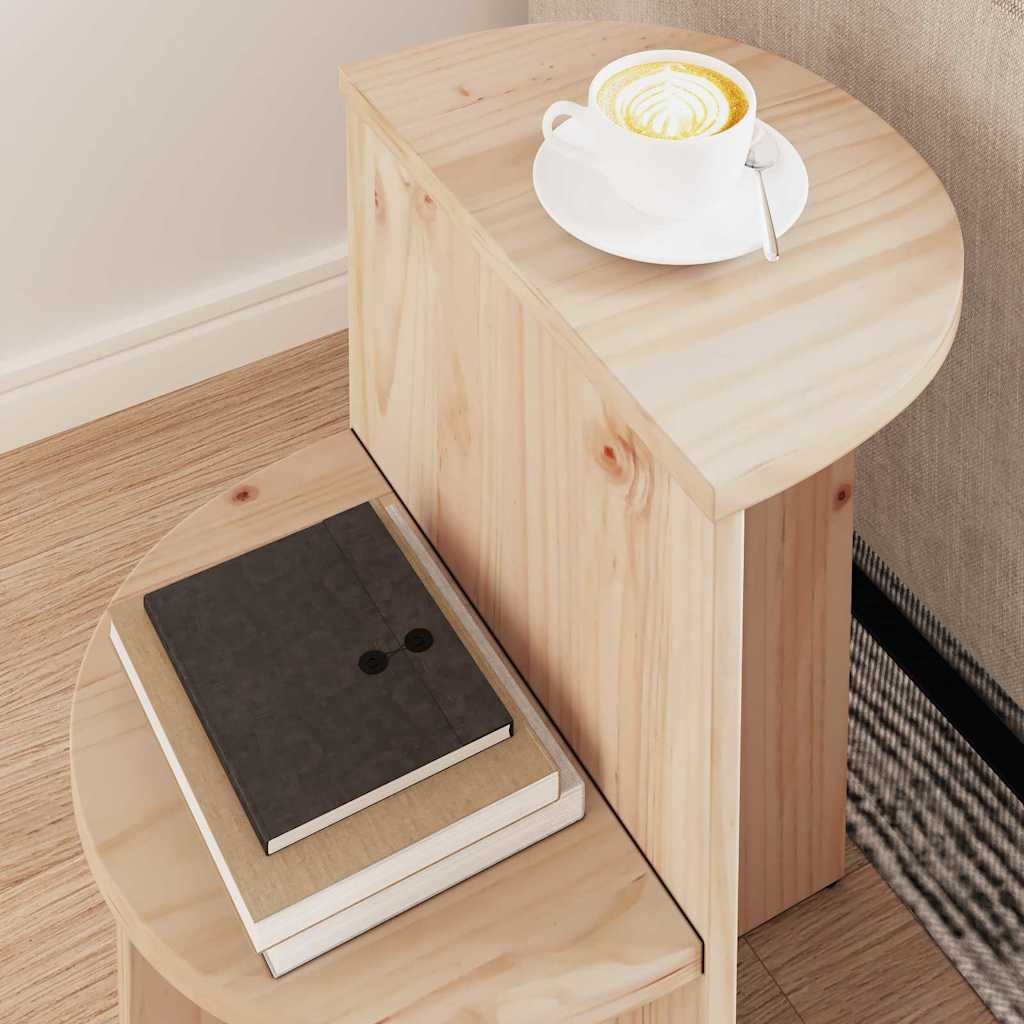 VidaXL Salontafel Naturel 50 x 40 x 50 cm Massief grenenhout