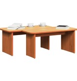 VidaXL Salontafel 2 pcs Wasbruin Massief grenenhout
