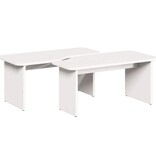VidaXL Salontafel 2 pcs Wit Massief grenenhout