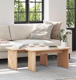 VidaXL Salontafel 2 pcs Naturel Massief grenenhout