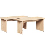 VidaXL Salontafel 2 pcs Naturel Massief grenenhout