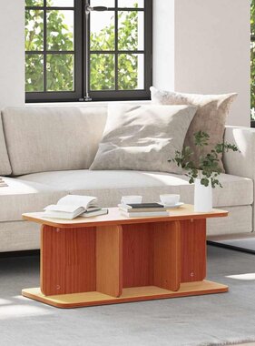 VidaXL Salontafel Wasbruin 80 x 39,5 x 33,5 cm Massief grenenhout