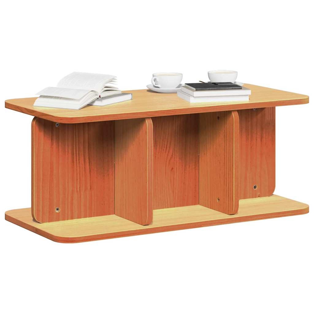 VidaXL Salontafel Wasbruin 80 x 39,5 x 33,5 cm Massief grenenhout