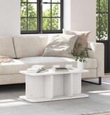 VidaXL Salontafel Wit 80 x 39,5 x 33,5 cm Massief grenenhout