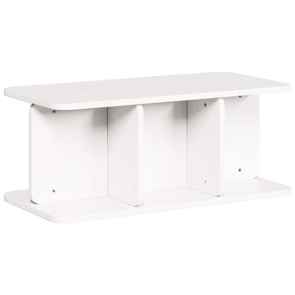 VidaXL Salontafel Wit 80 x 39,5 x 33,5 cm Massief grenenhout