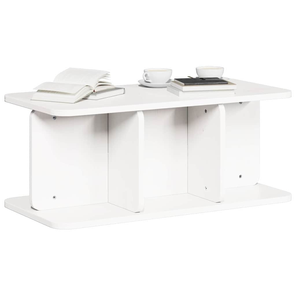 VidaXL Salontafel Wit 80 x 39,5 x 33,5 cm Massief grenenhout