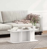 VidaXL Salontafel Wit 80 x 39,5 x 33,5 cm Massief grenenhout