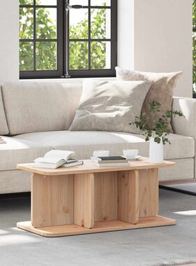 VidaXL Salontafel Naturel 80 x 39,5 x 33,5 cm Massief grenenhout