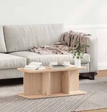 VidaXL Salontafel Naturel 80 x 39,5 x 33,5 cm Massief grenenhout