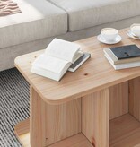 VidaXL Salontafel Naturel 80 x 39,5 x 33,5 cm Massief grenenhout