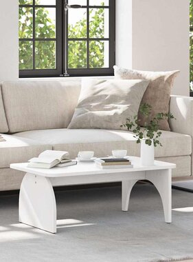 VidaXL Salontafel Wit 80 x 50 x 31 cm Massief grenenhout