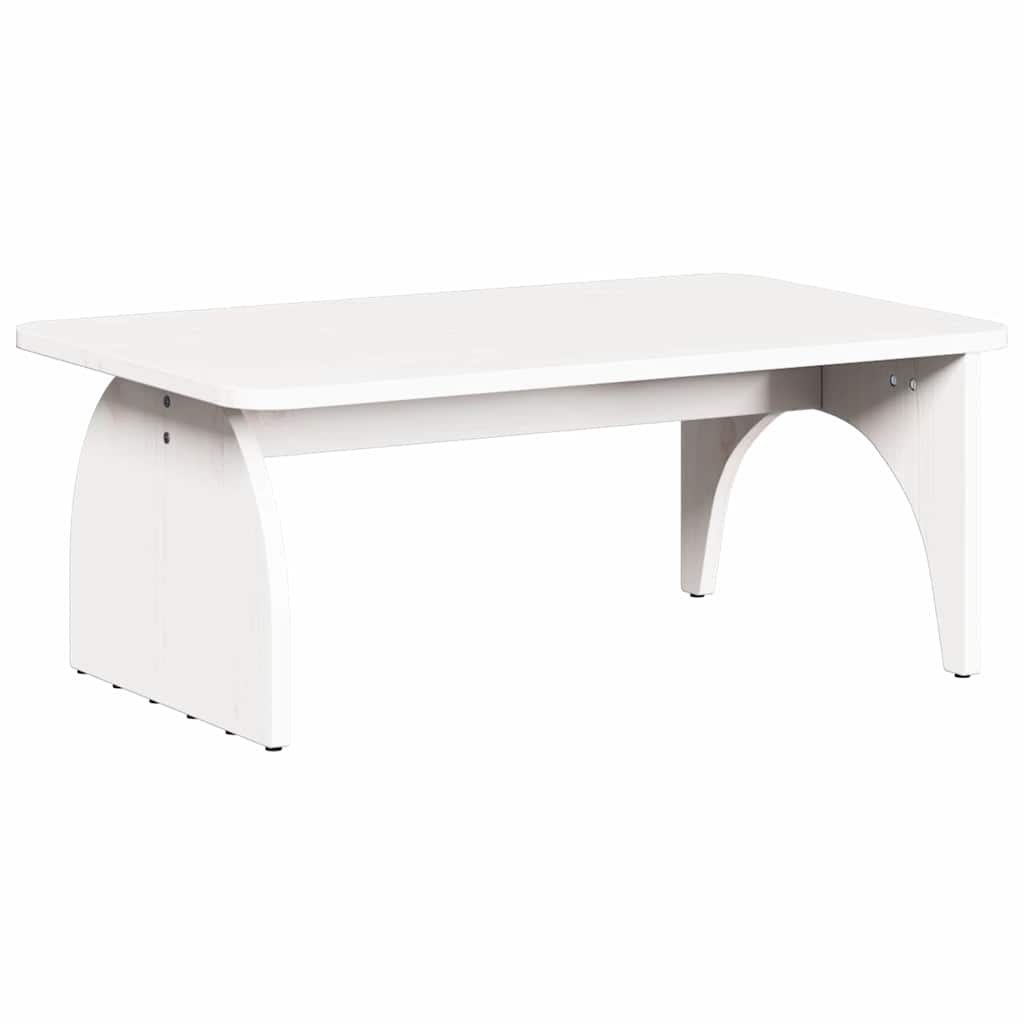 VidaXL Salontafel Wit 80 x 50 x 31 cm Massief grenenhout