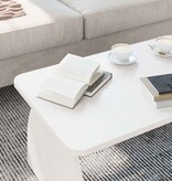 VidaXL Salontafel Wit 80 x 50 x 31 cm Massief grenenhout