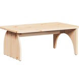 VidaXL Salontafel Naturel 80 x 50 x 31 cm Massief grenenhout