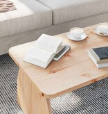 VidaXL Salontafel Naturel 80 x 50 x 31 cm Massief grenenhout