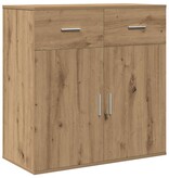 VidaXL Dressoir met lade Artisan Eiken 78 x 38 x 80 cm Bewerkt hout