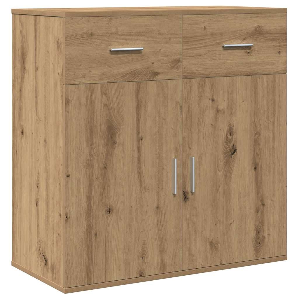 VidaXL Dressoir met lade Artisan Eiken 78 x 38 x 80 cm Bewerkt hout