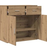 VidaXL Dressoir met lade Artisan Eiken 78 x 38 x 80 cm Bewerkt hout